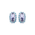 Halo Marquise Stud Earrings in "Vineyard Veranda" - Rhodium