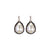 Large Halo Pear Earrings in "Obsidian Shores *Custom*