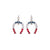 Horseshoe Earrings in "Americana" - Rhodium