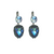 Extra Luxurious Pear Halo Leverback Earrings in "Harvest Moon" *Custom*