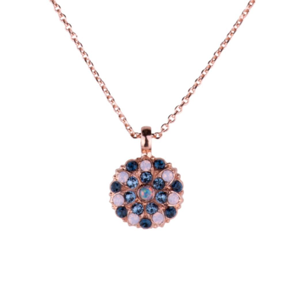 Guardian Angel Pendant in "Blue Morpho" - Rose Gold