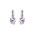 Medium Everyday Heart Leverback Earrings in "Clear" - Rhodium