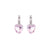 Medium Everyday Heart Earrings in "Light Rose" - Rhodium