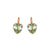 Heart Leverback Earrings in "Chrysolite" - Yellow Gold