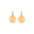 Large Circle Leverback Earrings "Orange Opal" (Choose Your Plating!)