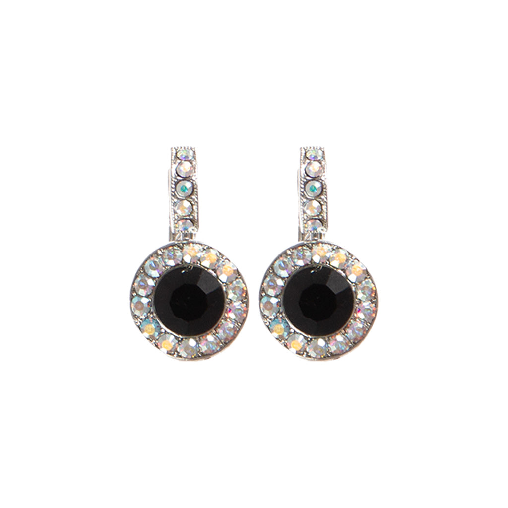 Large Embellished Halo Earrings in "Obsidian Shore" *Custom*