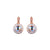 Large Halo Earrings in "Sand Bar" - Rose Gold