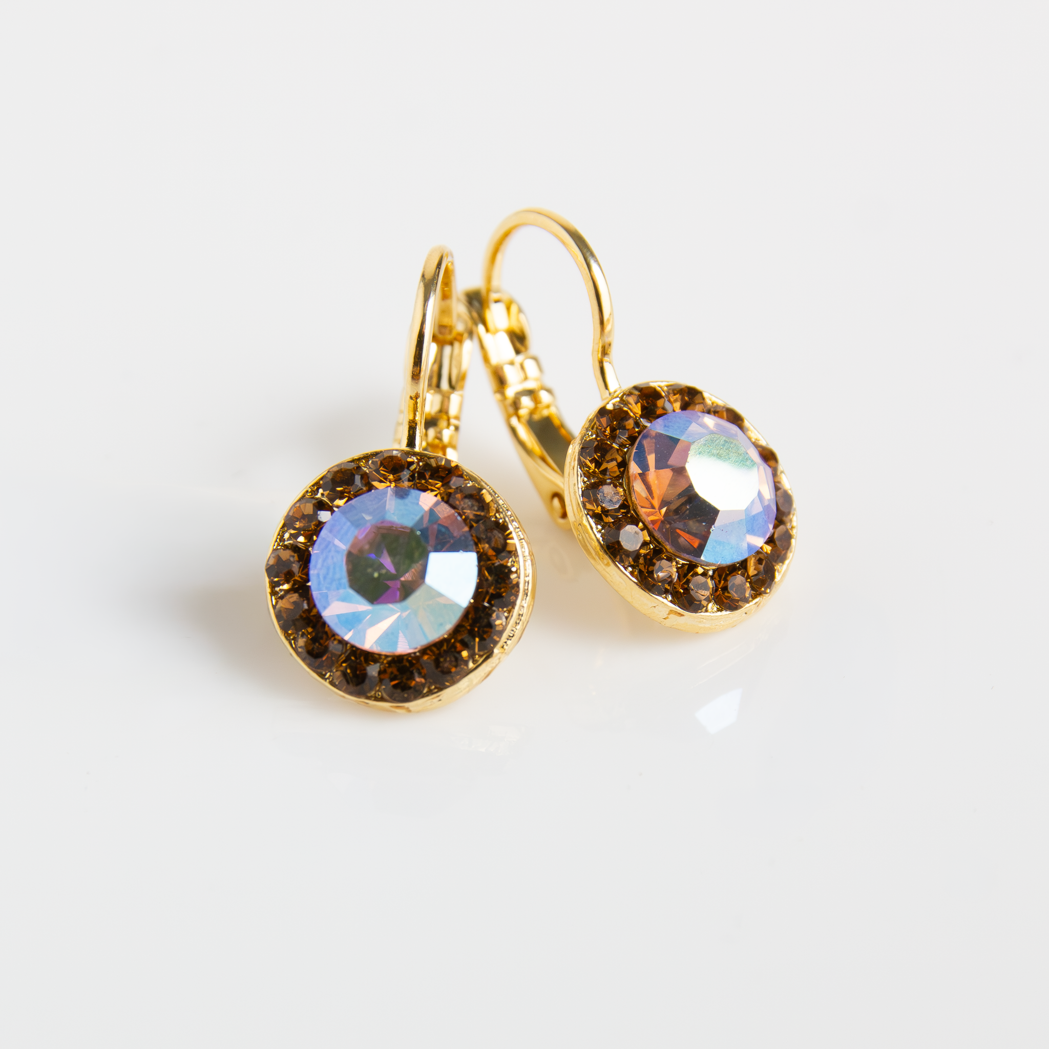 Large Halo Earrings in "Cello Solo" - Yellow Gold