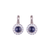 Large Halo Earrings in "Nightfall" - Rhodium