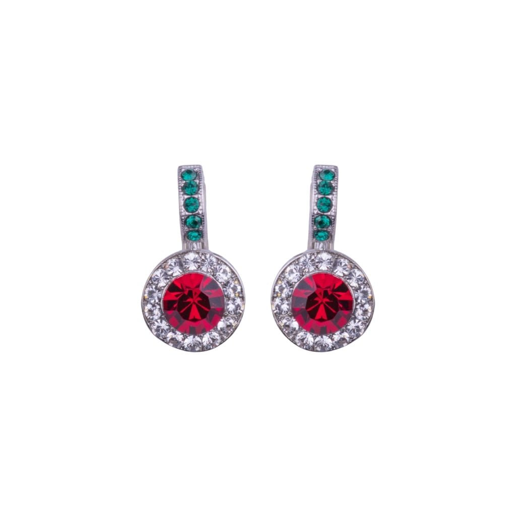 Large Embellished Halo Earrings in "Holly" *Custom*