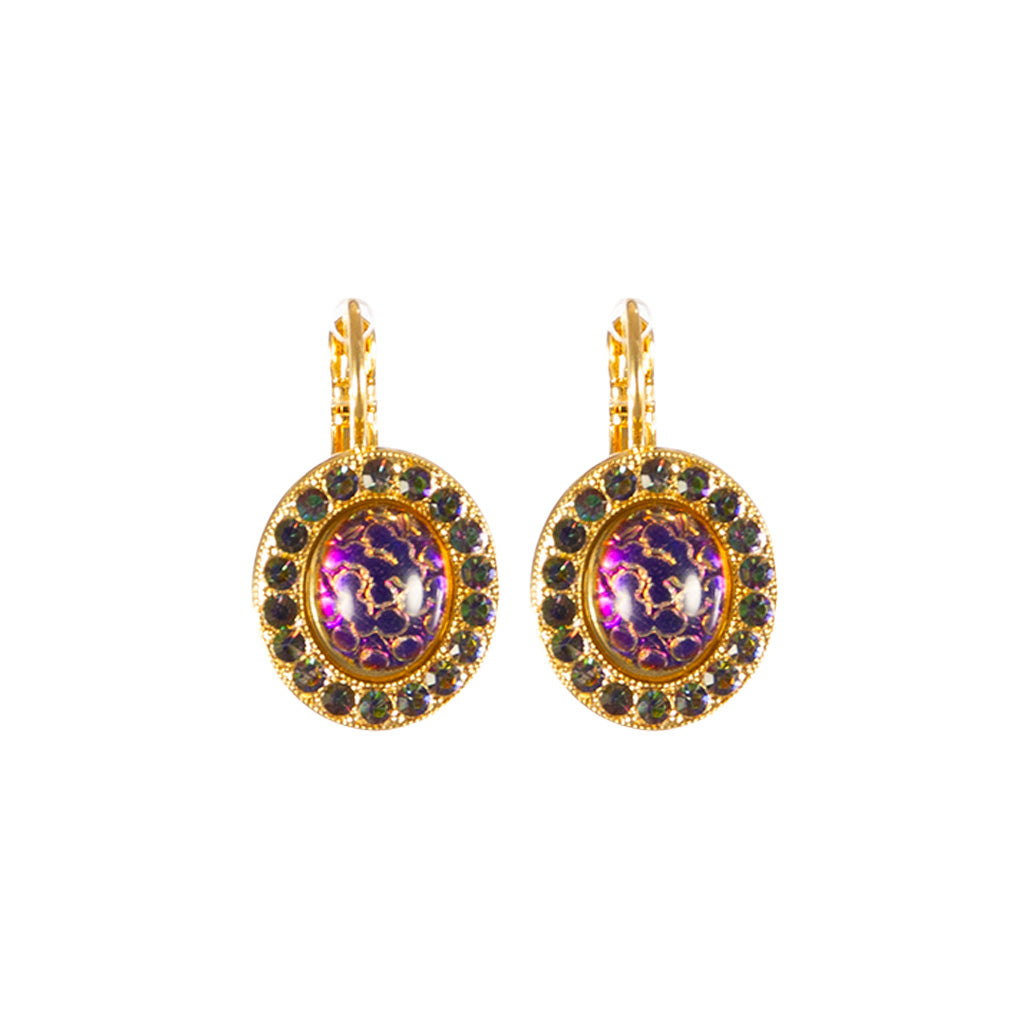 Large Oval Halo Earrings in "Twilight Serenade" *Custom*