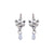Triple Marquise Earring with Dangle in "Clear" - Rhodium