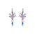 Triple Marquise Earring with Dangle in "Aurora Borealis" - Rhodium