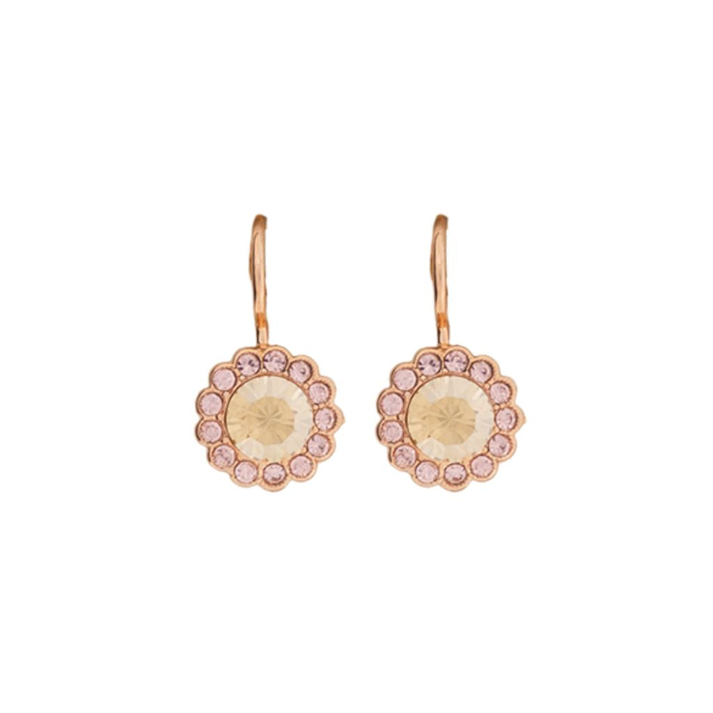 Medium Rosette Earrings in "Champagne Kisses" *Custom*