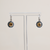 Medium Rosette Earrings in "Indigo Hour" - Rhodium