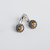 Medium Rosette Earrings in "Indigo Hour" - Rhodium