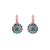 Pavé Leverback Earrings in "Deep Forest" - Rose Gold