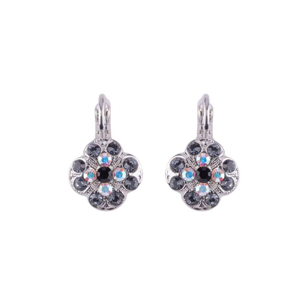 Large Clover Leverback Earrings in "Tuxedo" *Custom*