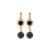 Medium Flower Dangle Earrings in "Obsidian Shores" *Custom*