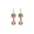 Medium Flower Leverback Earrings With Drop in "Champagne Kisses" *Custom*