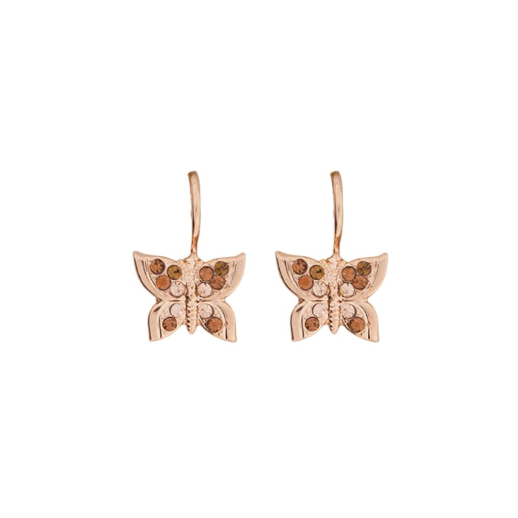 Butterfly Leverback Earrings in "Amaretto" *Custom*