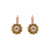 Large Rosette Leverback Earrings in "Sedona" - Rose Gold