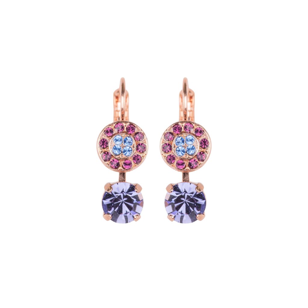 Pavé and Round Earrings in "Happy Hour" (Choose Your Plating)