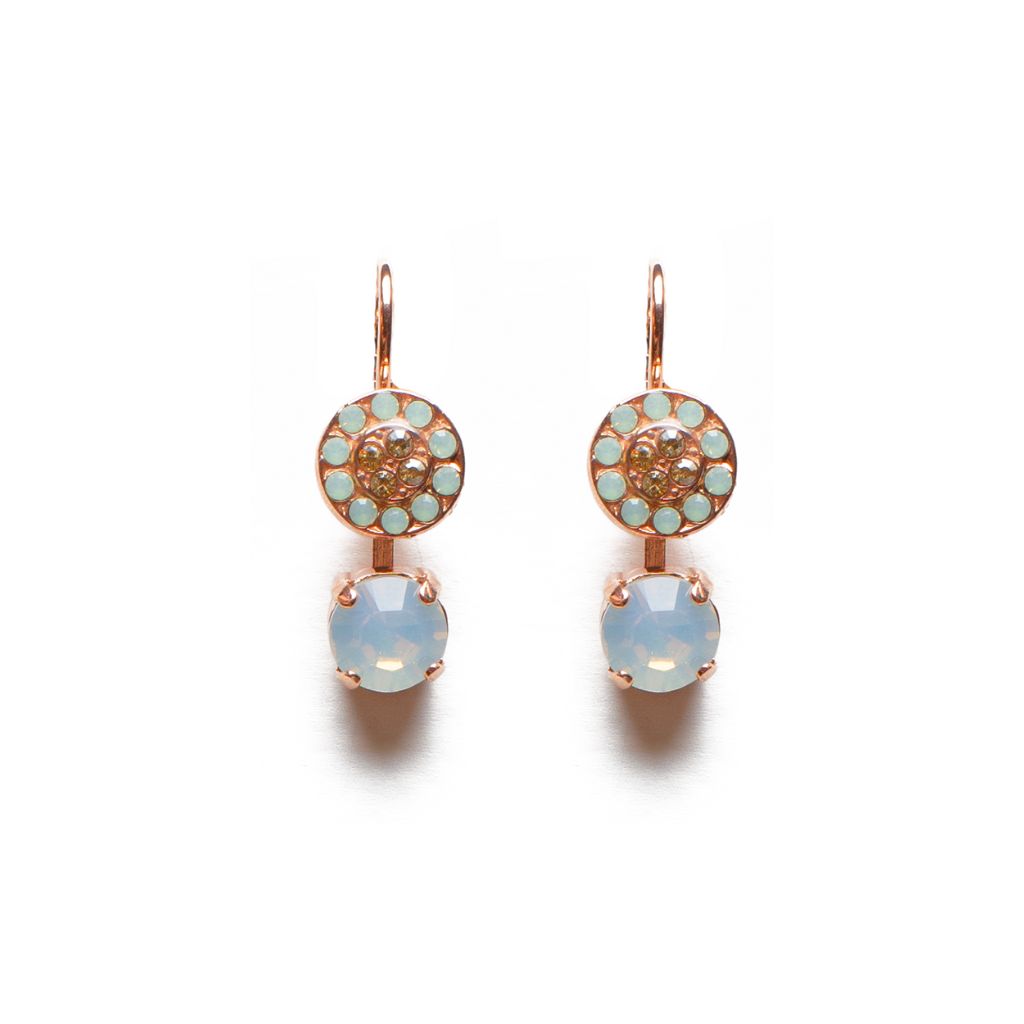 Pavé and Round Earrings in "Seaglass" *Preorder*