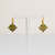 Large Pansy Earrings in "The Green Room" - Yellow Gold
