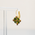Large Pansy Earrings in "The Green Room" - Yellow Gold
