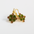 Large Pansy Earrings in "The Green Room" - Yellow Gold