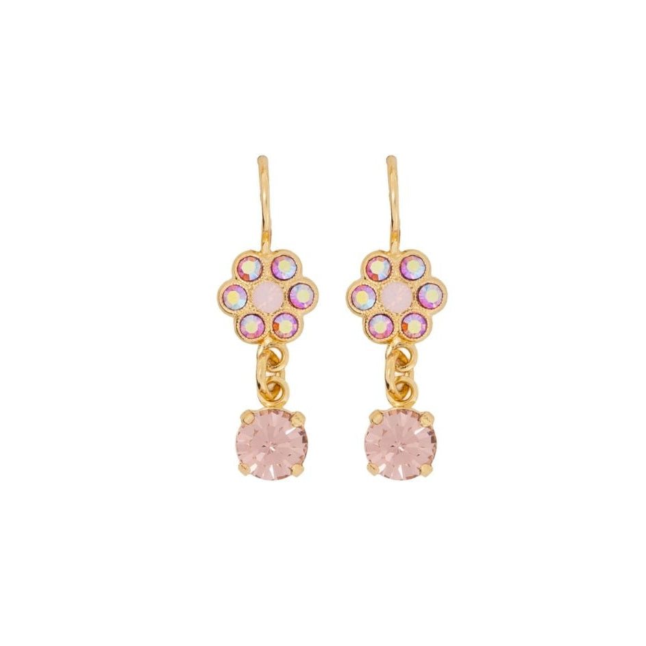 Medium Floret Dangle Earrings in "Flamingo" *Custom*