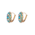 Extra Luxurious Blossom Earrings in "Blue Zircon" - Yellow Gold