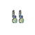 Medium Double Stone Leverback Earrings- "Forget Me Not" *Custom*