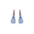 Medium Double Stone Leverback Earrings in "Periwinkle" - Antique Silver