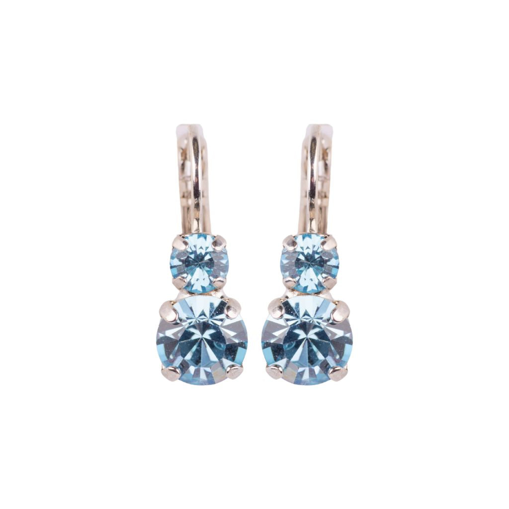 Medium Double Stone Leverback Earrings (Choose your Color!)