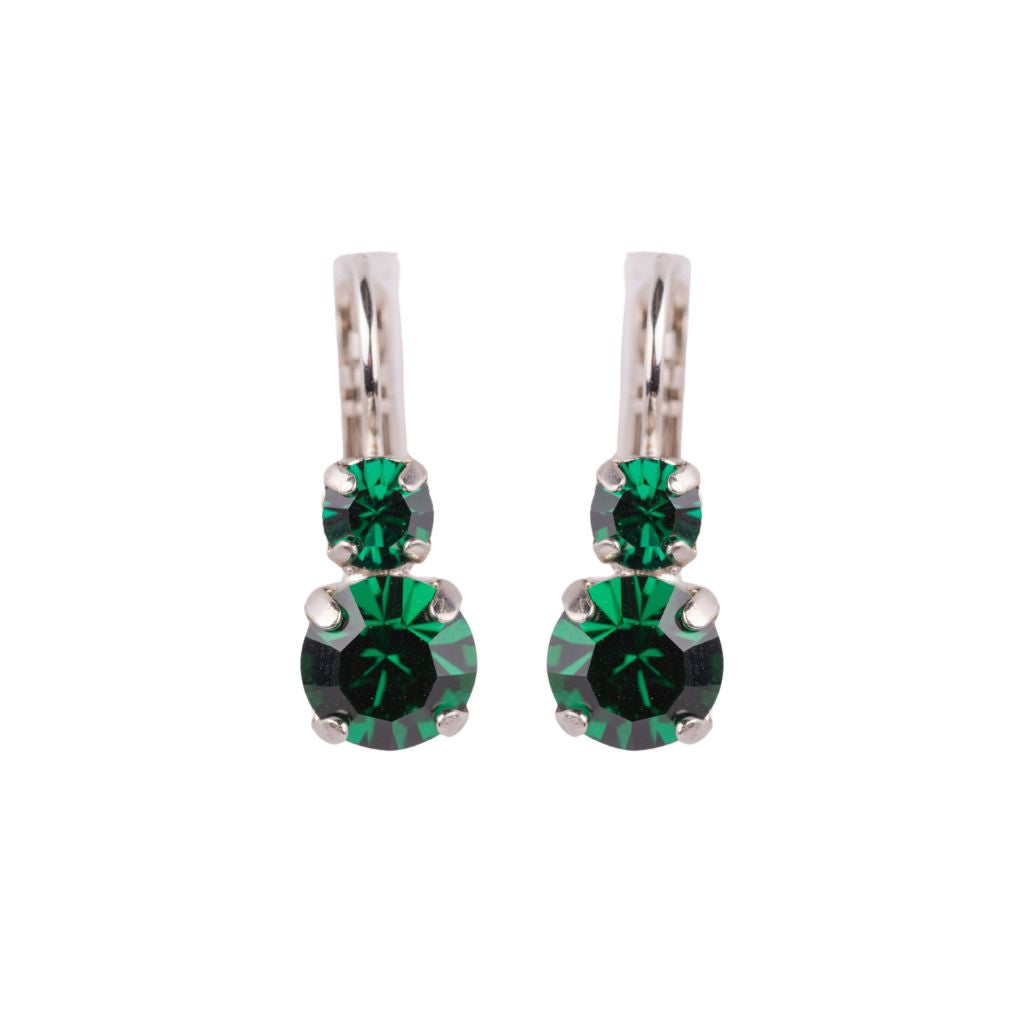 Medium Double Stone Leverback Earrings (Choose your Color!)