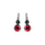 Medium Double Stone Leverback Earrings in "Holly" *Custom*