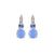 Medium Double Stone Leverback Earrings in "Carolina Blue" - Rhodium