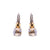 Medium Double Stone Leverback Earrings in "Golden Shadow" - Antique Silver