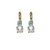 Medium Double Stone Leverback Earrings "Fresh Ice" *Custom*