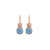 Medium Double Stone Leverback Earrings in "First Toast" - Rose Gold