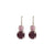 Medium Double Stone Leverback Earrings in "Cranberry Crush" *Custom*