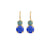 Medium Double Stone Leverback Earrings in "Countdown Gown" *Custom*