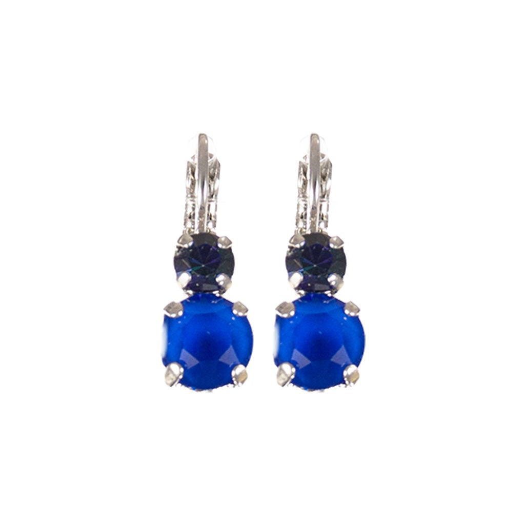 Medium Double Stone Earrings in "Indigo Hour" *Custom*