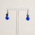 Medium Double Stone Leverback Earrings in "Indigo Hour" - Rhodium