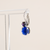 Medium Double Stone Leverback Earrings in "Indigo Hour" - Rhodium
