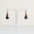 Medium Double Stone Leverback Earrings in "Velvet Encore" - Rhodium