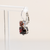 Medium Double Stone Leverback Earrings in "Velvet Encore" - Rhodium