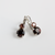 Medium Double Stone Leverback Earrings in "Velvet Encore" - Rhodium